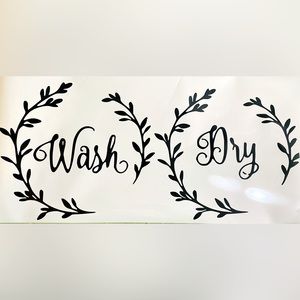 Farmhouse Washer and Dryer Vinyl Decal